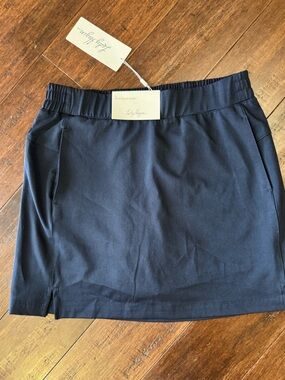 Lady Hagen Small Navy Blue Perforated Skort